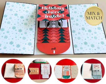 Christmas gift card holder book handmade card gift for Christmas gift for mom college survival kit daughter gift DIY trend wow card holder