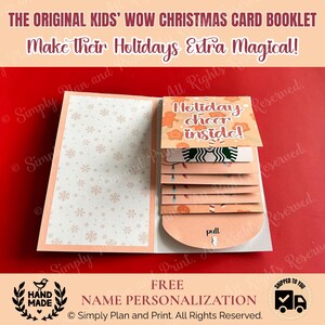 christmas gift card holder book handmade card kids christmas gift shipped wow card holder fun holiday stocking stuffer gift for daughter