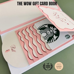 Birthday gift for her gift card holder handmade birthday gift for mom coworker gift for friend college survival kit daughter gift card book