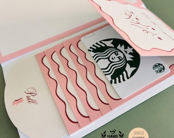 Birthday gift for her gift card holder handmade birthday gift for mom coworker gift for friend college survival kit daughter gift card book
