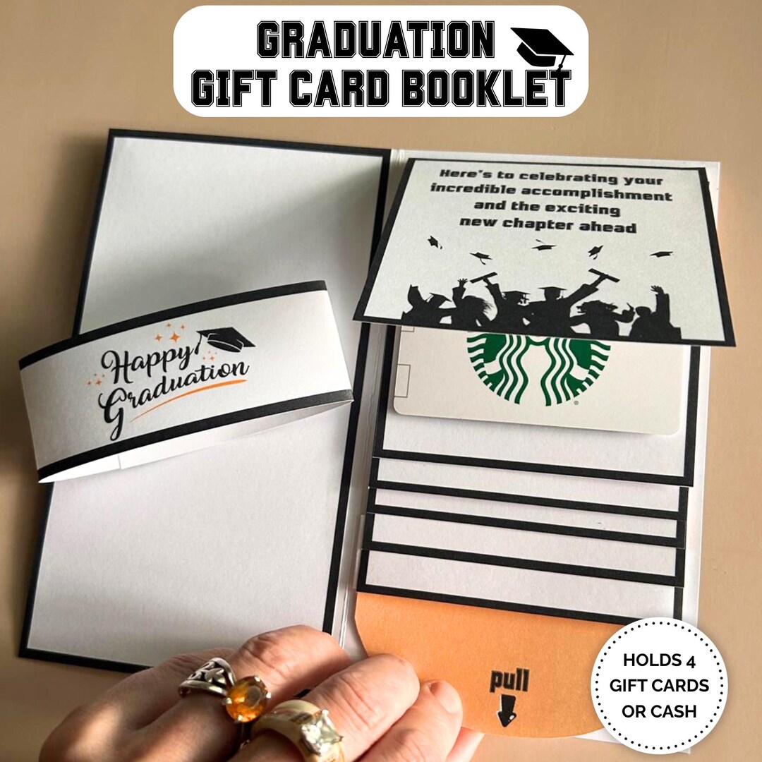 Graduation Gift Card Holder Book Handmade Grad Card Son Gift Card Book ...