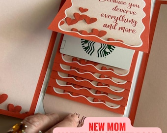 New Mom Mothers Day Gift Card book gift for mom handmade gift cash holder money card gift for mom to be gift from husband mothers day gift