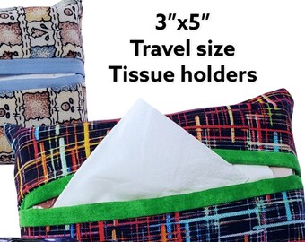 Tissue pouch for travel size tissues. Keep those tissues in great shape and ready to use!