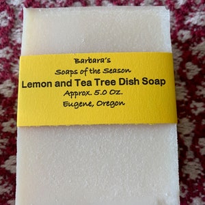 Lemon and Tea Tree Solid Dish Soap