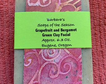 Bergamot Grapefruit Green Clay Facial Soap