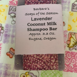 Lavender Coconut Milk Shampoo Bar