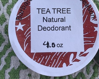 Tea Tree Natural Deodorant in a Tin