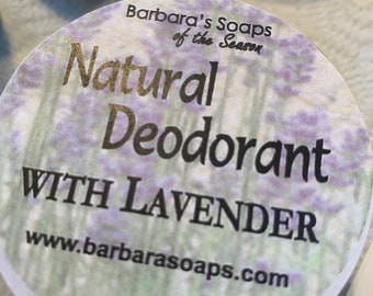 Lavender Deodorant in a 4 oz. Tin