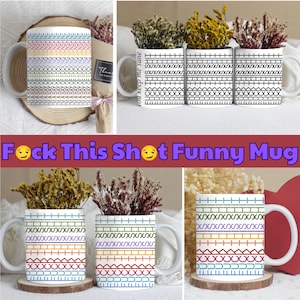 F This S Mug Wrap PNG – Funny 11oz Coffee Mug Design, Adult Humor Sublimation File, Hidden Swear Word Gift for Dad