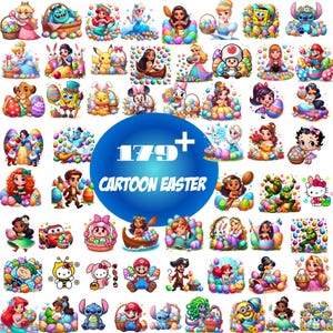 179+ Cute Carton Eas-terr Clipart Bundle | PNG for Sublimation, T-Shirt, Mug, Sticker, Digital Download