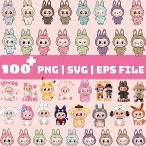100+ La_bbu PNG SVG EPS Bundle | Cute La_bu_bu Vector Files for Cricut, Laser Cut, Sublimation,Instant Download La_bu_bu Character Bundle