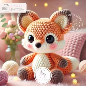 Amigurumi Crochet Fox Pattern PDF for Baby Stuffed Animal Project Download Cute Fox Yarn Gift for Toddler Toy Pattern Handmade Present Baby