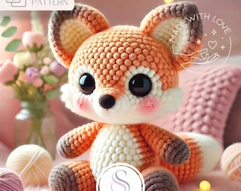 Amigurumi haakpatroon vos pdf voor baby knuffelproject download schattig vossengaren cadeau voor peuter speelgoedpatroon handgemaakt cadeau baby