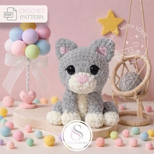 Crochet Kitten Amigurumi Pattern: Beginner Friendly Plush Toy (PDF)
