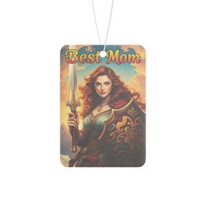 Car Air Freshener - Warrior Mom Scented Gift for Mother's Day - Black Ice, Pine & New Car Smell image 6