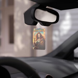 Car Air Freshener - Warrior Mom Scented Gift for Mother's Day - Black Ice, Pine & New Car Smell image 5