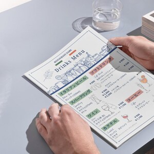 Editable Canva Menu Food & Drinks Template + QR Stand For Cafes and Small Business Restaurant