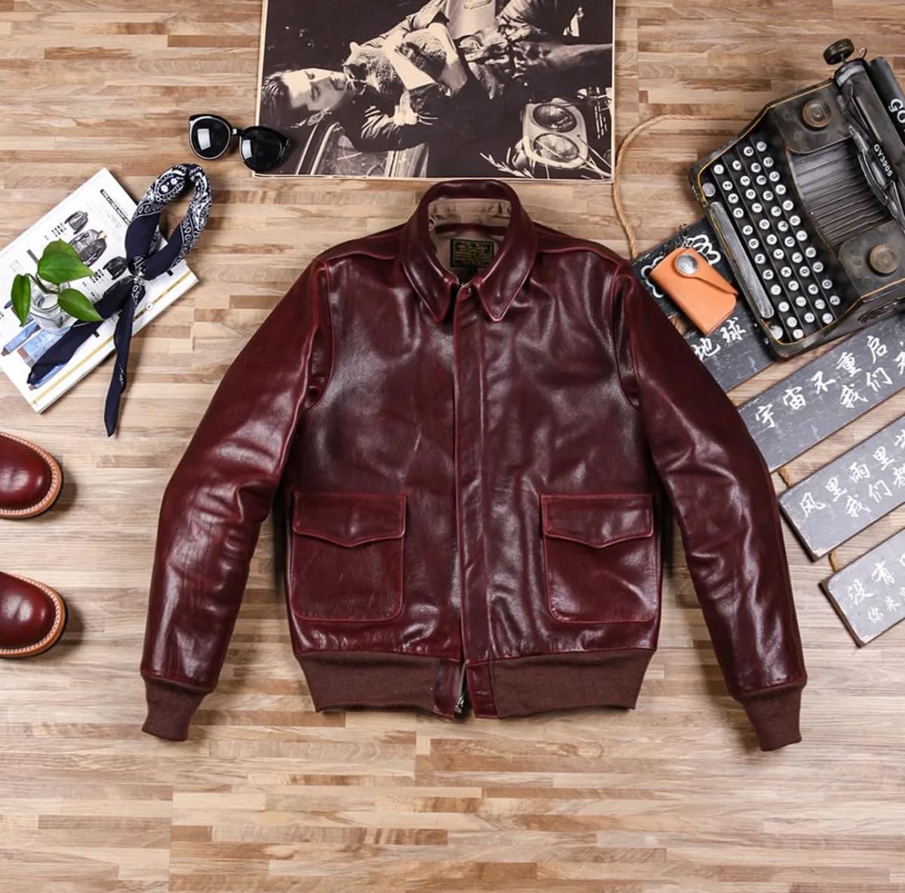 ジャケット・アウター Nigel Cabourn Flight Jacket deer skin Nigel Cabourn Flight Jacket deer skin