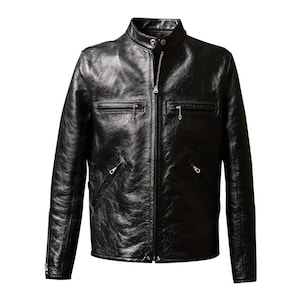1940s Horsehide Leather Sports Jacket: Men&#39;s Biker Style