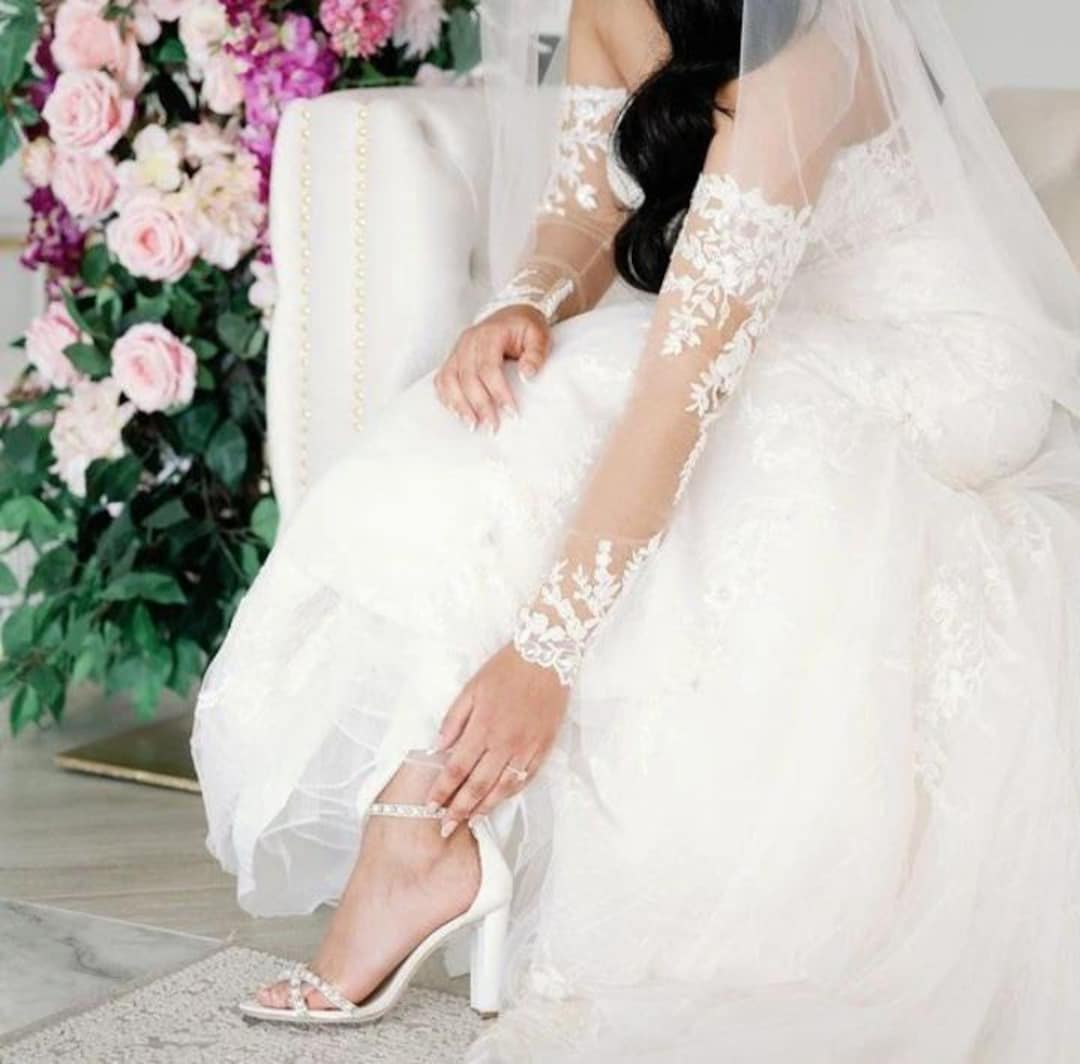 Removable Bridal Sleeves,tight Bicep Wedding Sleeves,long Lace Sleeves ...