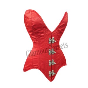 Heavy Duty Steel Boned Overbust Satin Waist Trainer Claps Corset