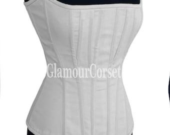 Heavy Duty Steel Boned Waist Trainer Corset Women's Overbust Cotton  Corset