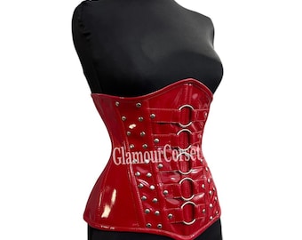 Handmade Pvc Heavy Duty Steel Boned Under bust Waist Trainer Corset