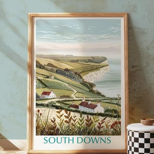 South Downs National Park Art Print: Sussex Coastal Landscape