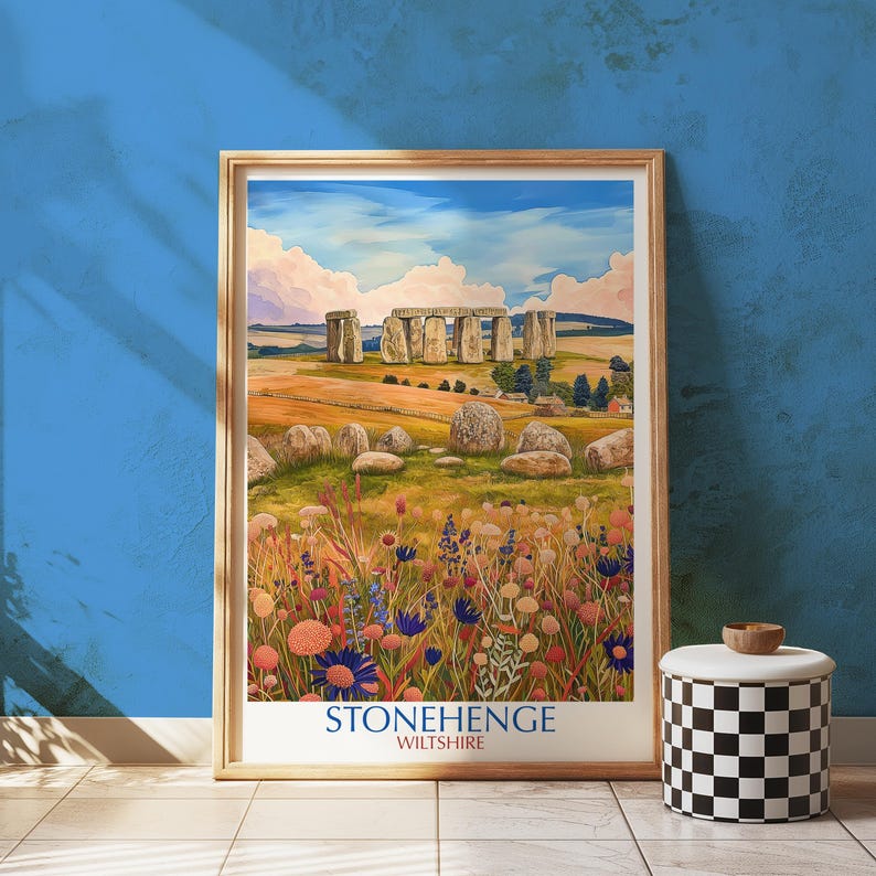 Stonehenge Art Print: Vintage British Travel Poster, Wiltshire ...
