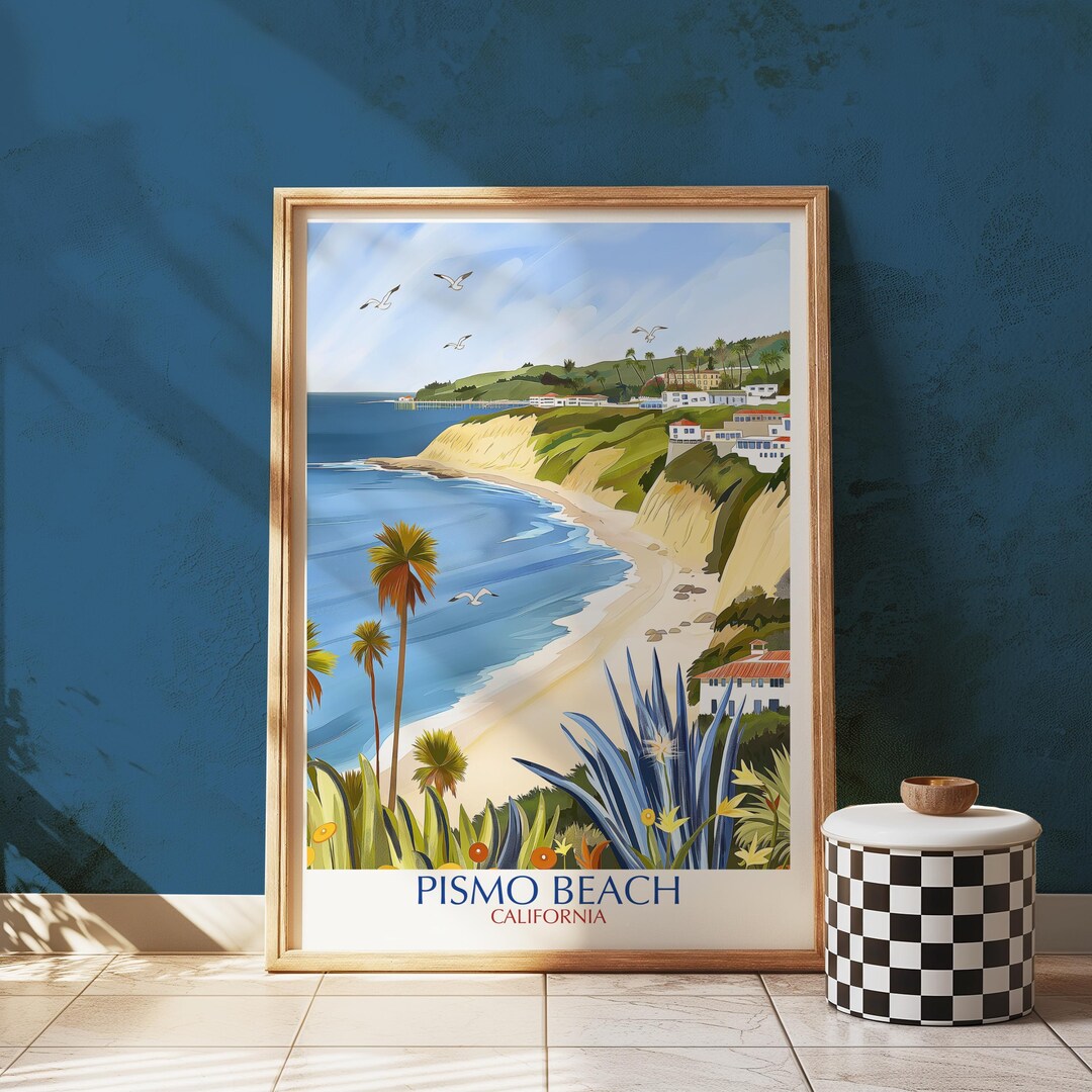 Pismo Beach Art Print: Vintage California Travel Poster - Etsy