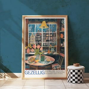 Gezellige Amsterdamse print: gezellige Nederlandse interieurkunst