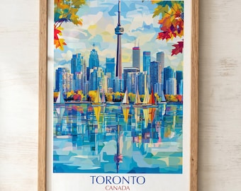 Toronto RN Tower Skyline Druck | Illustrierte Kanada Stadt Wandkunst