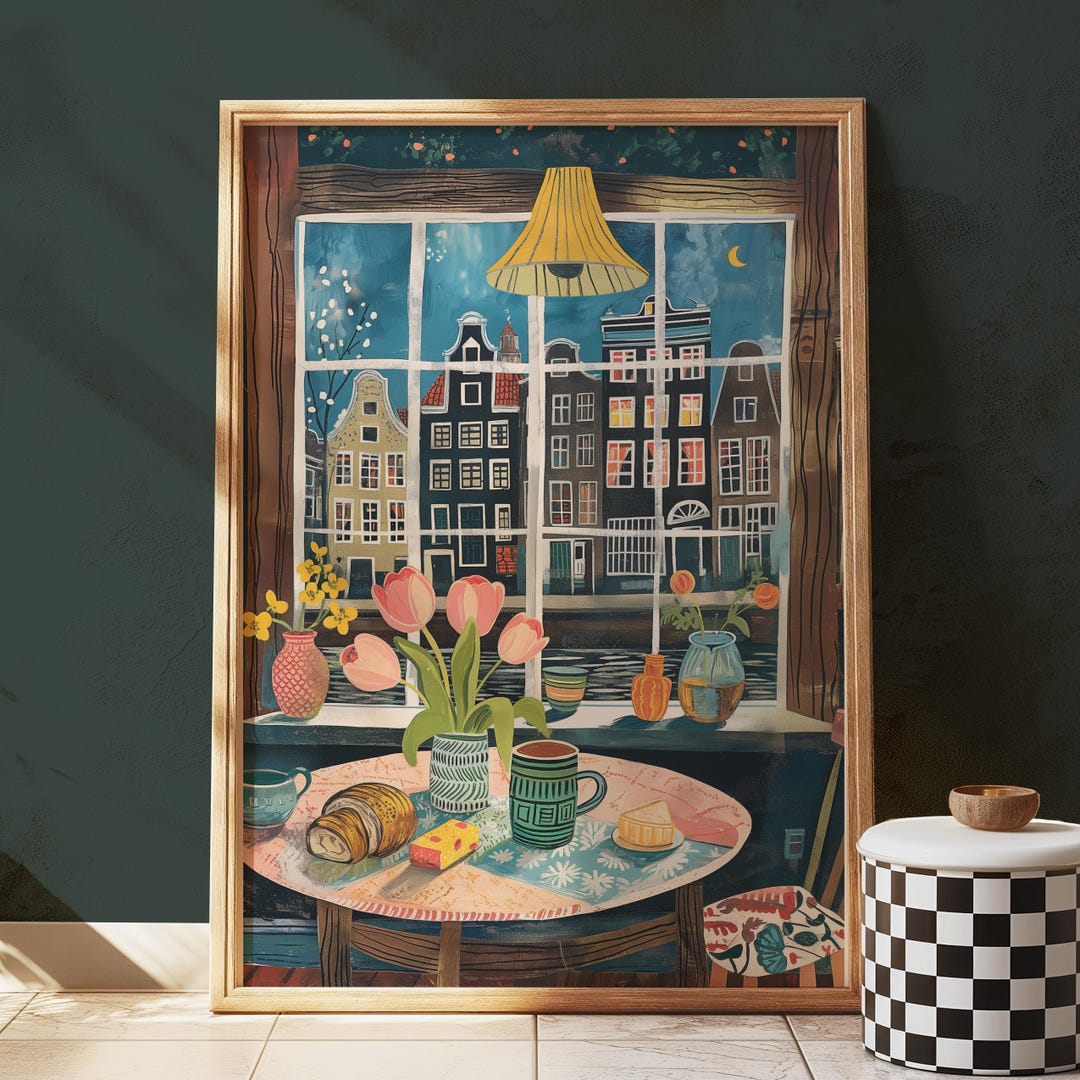 Amsterdam Art Print – Dutch Canal Wall Art Netherlands Travel ...