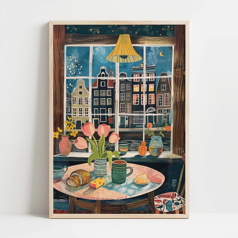 Amsterdam Art Print – Dutch Canal Wall Art Netherlands Travel ...