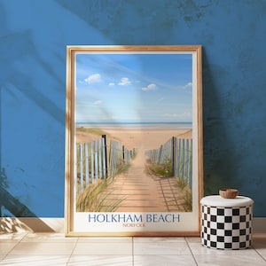 Holkham Beach Kunstdruck – Küstendünen, Küstenweg, Norfolk UK