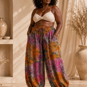colourful cotton trouser for holiday gift for women comfortable trouser for airport