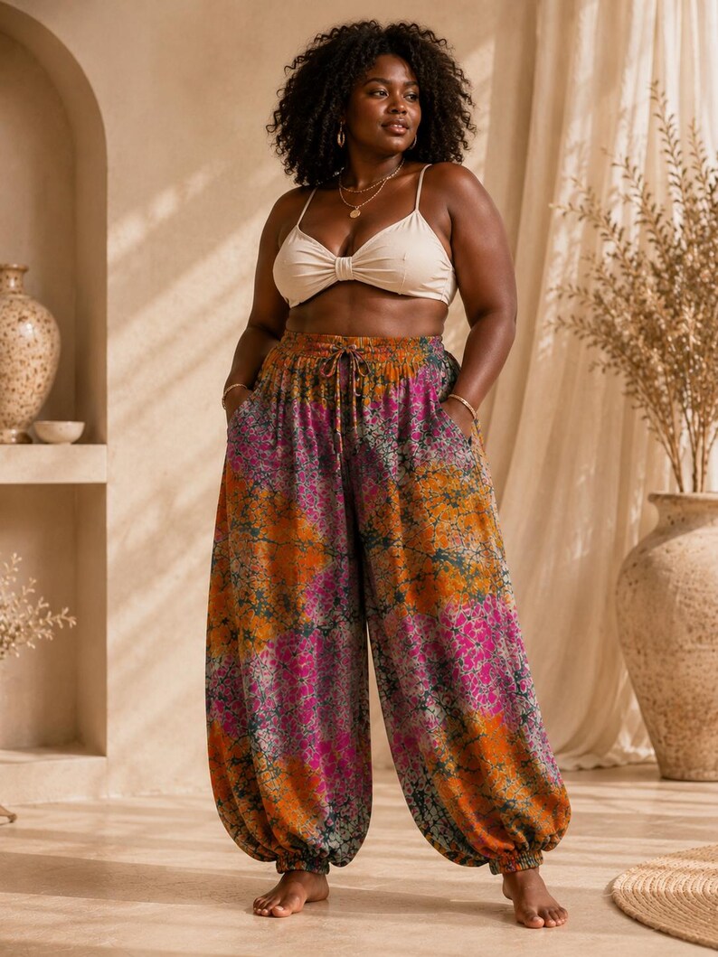 colourful cotton trouser for holiday gift for women comfortable trouser for airport