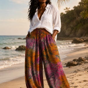 Colourful trouser for airport free trouser for holiday brunch trouser stylish African print trouser for women