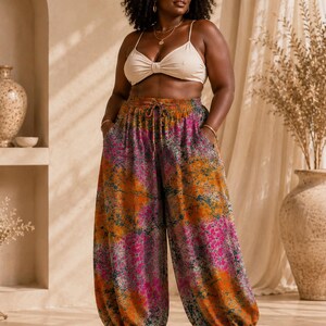 Plus size colourful trouser beautiful tye dye trouser for women beautiful curvy girls trouser African print Adure tye dye in uk