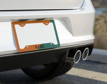 Custom license plate frames metal, Personalized Car Decor, Unique Gift, Custom Name Frame, Car Accessory, Automobile Gift