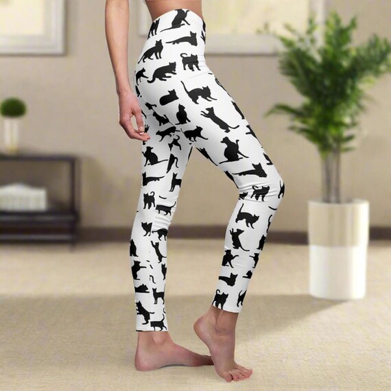 Printed Leggings Cat Workout Leggings Cat Print Workout Leggings