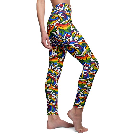 Buy Rainbow LGBTQ Leggings: Vibrant Pride Festival Outfit Online