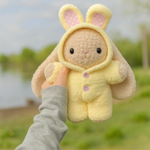 9-in-1 Pajama Bunny Crochet Pattern | Amigurumi Bunny with Pajamas PDF