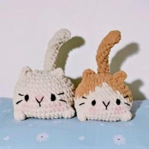 No-Sew 3in1 Cat Bun & Cat Loaf Crochet Pattern Bundle – Amigurumi Digital PDF in English, German, French, Spanish - Portuguese