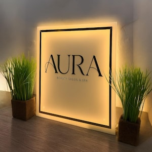 Neon Acrylic Sign, Custom Logo Sign, Beauty Salon Sign, Light up Sign, Business Signboard, Backlit Sign, Illuminated Sign, Indoor Spa Sign
