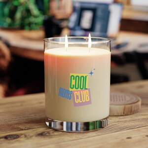 Vela Cool Moms Club / Regalo moderno para el Día de la Madre para mamás con estilo / Vela estética para ella / Vela de soja de 325 ml con 3 aromas