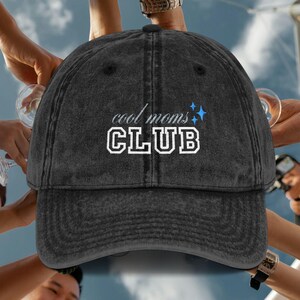 Cool Moms Club Vintage Embroidered Hat - Fun Mom Gift Cap for Mothers Day or Birthday