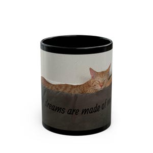 Cute Orange Kitten Mug &#39;Sweet Dreams are Made of Meows&#39; Coffee Cup, Orange Cat Lover Gift, Funny Mug, Home Office Decor, Pet Lover Present