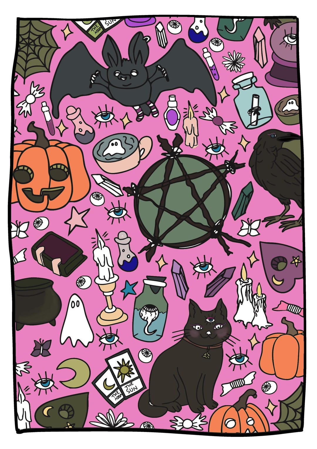 Halloween Coloring Page: Printable Pumpkin Witch Activity (PDF) - Etsy