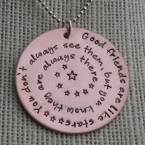 Good Friends Are Like Stars Inspirational Necklace image 2